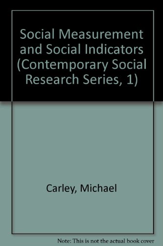9780043100097: Social Measurement and Social Indicators (Contemporary Social Research Series, 1)