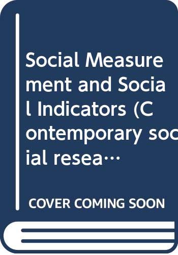 Beispielbild fr Social Measurement and Social Indicators: Issues of Policy and Theory zum Verkauf von Anybook.com