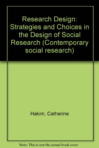 9780043120316: Research Design: Strategies and Choices in Design of Social Research