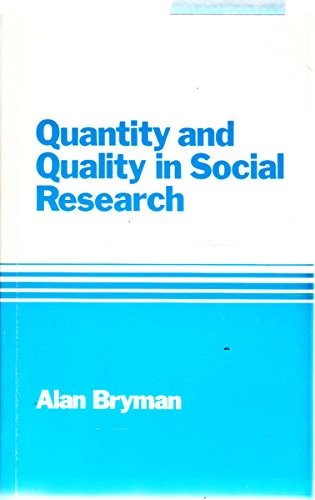 Stock image for Quantity and Quality in Social Research for sale by Better World Books