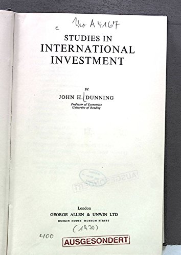 Studies in International Investment