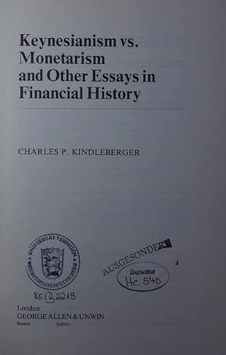 Beispielbild fr Keynesianism Vs. Monetarism, and Other Essays in Financial History zum Verkauf von ThriftBooks-Dallas