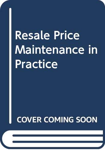 Imagen de archivo de Resale Price Maintenance in Practice a la venta por Wonder Book