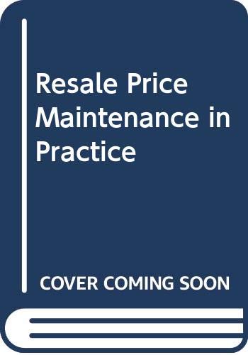 Stock image for Resale Price Maintenance in Practice for sale by Wonder Book