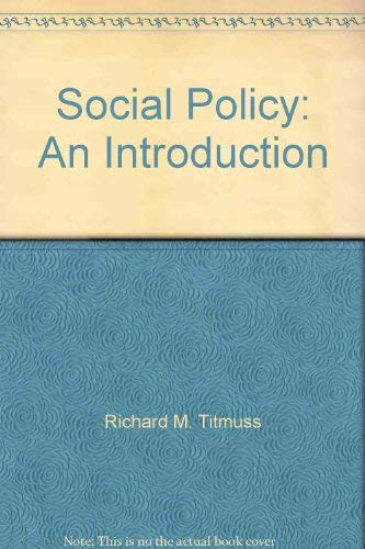 Beispielbild fr Social policy: An introduction zum Verkauf von Wonder Book