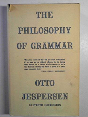 9780044000099: Philosophy of Grammar