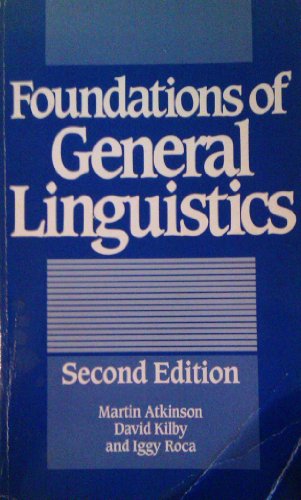 Imagen de archivo de Foundations of General Linguistics a la venta por AwesomeBooks