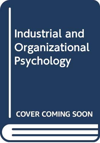 Imagen de archivo de Industrial and Organizational Psychology a la venta por AwesomeBooks