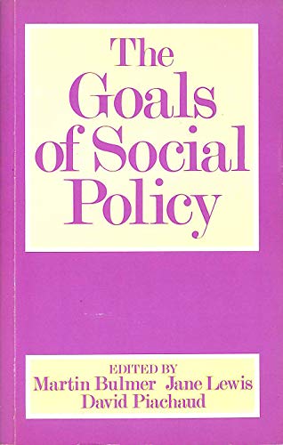 9780044451327: The Goals of social policy