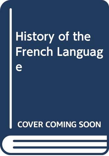 9780044452959: A History of the French Language