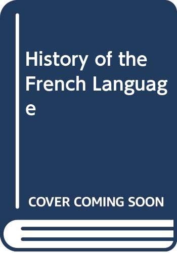 9780044452959: History of the French Language