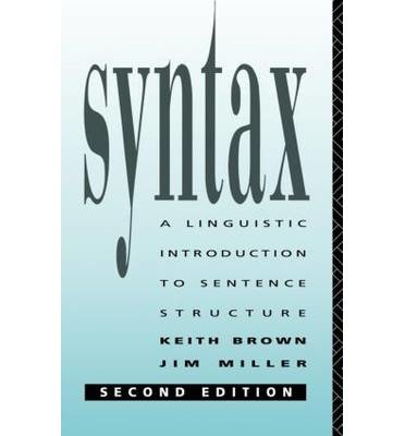 Stock image for Syntax: A Linguistics Introduction to Sentence Structure for sale by Irish Booksellers