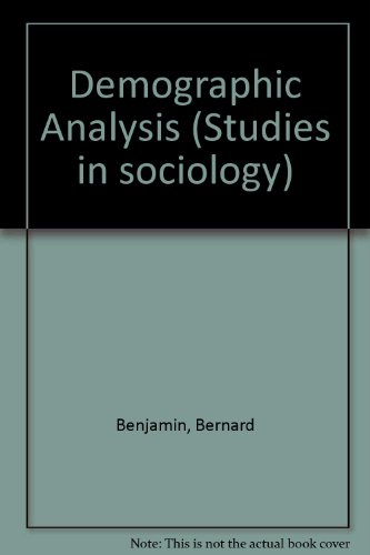 Stock image for Demographic Analysis. Studies in Sociology, Volume 3 for sale by Zubal-Books, Since 1961