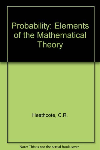 Imagen de archivo de Probability: elements of the mathematical theory a la venta por Books From California