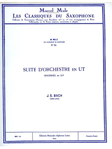 9780046197612: Bourree from suite in c bwv 1066 ten sax/pno