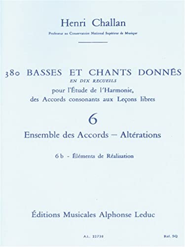 Beispielbild fr HENRI CHALLAN: 380 FIGURED BASS EXERCISES (6) zum Verkauf von pompon