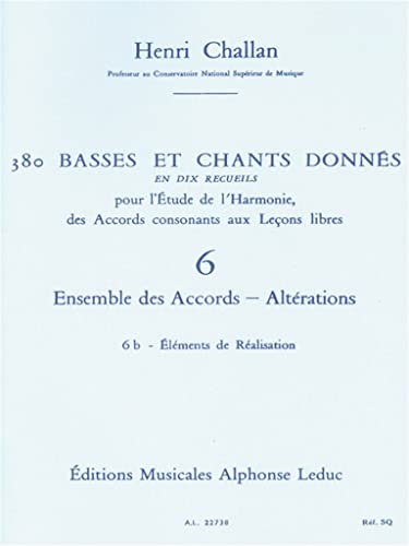 Stock image for HENRI CHALLAN: 380 FIGURED BASS EXERCISES (6) for sale by pompon