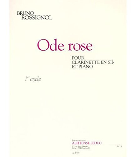 Beispielbild fr Rossignol: ode rose (2'15'') (cycle 1) pour clarinette si b et piano zum Verkauf von Ammareal