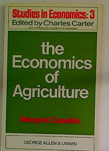 Stock image for The Economics of Agriculture. for sale by Plurabelle Books Ltd