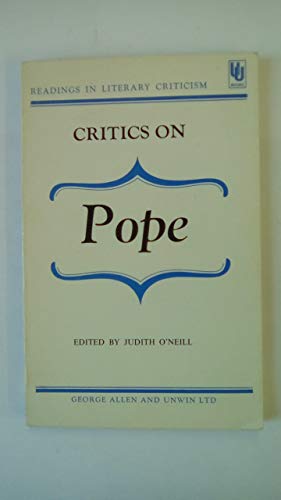 9780048010063: Critics on Pope (Readings in Literary Criticism S.)
