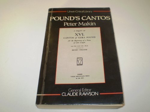 9780048110022: Pound's "Cantos" (Unwin Critical Library)
