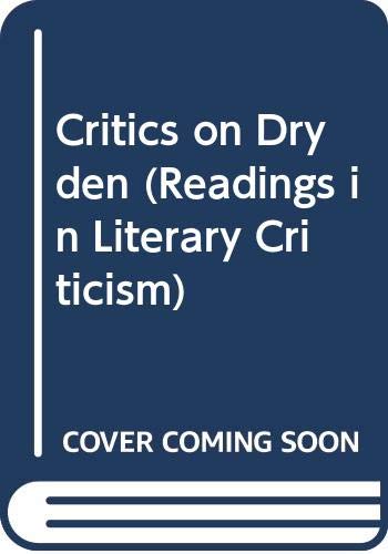 Stock image for Critics on Dryden for sale by Sarah Zaluckyj