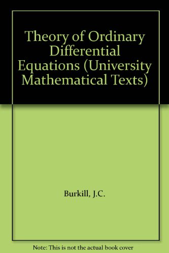 9780050013380: Theory of Ordinary Differential Equations (University Mathematical Texts)