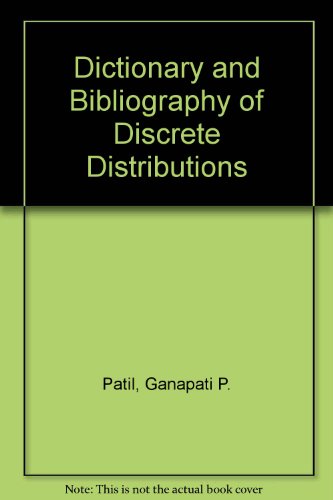 Beispielbild fr A Dictionary and Bibliography of Discrete Distributions zum Verkauf von Better World Books