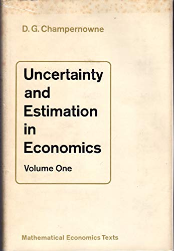 Stock image for Uncertainty and Estimation in Economics: Volume One. for sale by Grendel Books, ABAA/ILAB