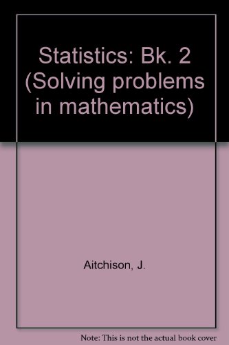 Stock image for Statistics: Bk. 2 (Solving problems in mathematics) for sale by Hay-on-Wye Booksellers