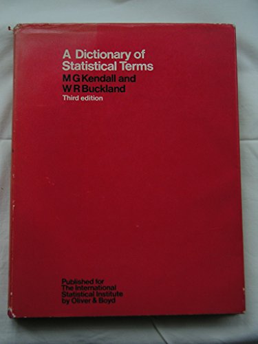 9780050022801: A dictionary of statistical terms;