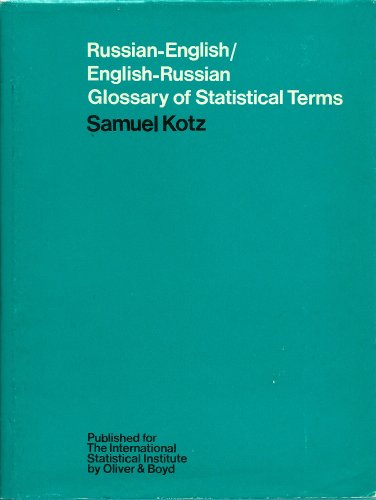 9780050024461: Russian-English, English-Russian Glossary of Statistical Terms