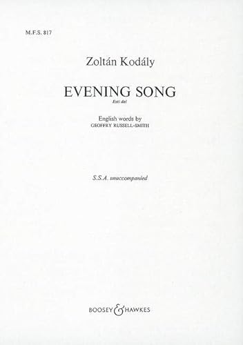 Beispielbild fr Evening Song: Esti dal. No. 817. treble choir (SSA) a cappella. Partition de ch"ur. zum Verkauf von WorldofBooks