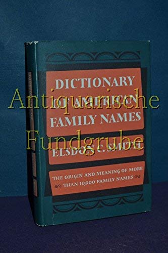 Dictionary Of American Family Names