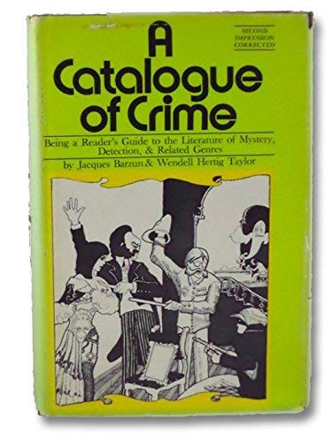 Imagen de archivo de A catalogue of crime a la venta por Ezekial Books, LLC