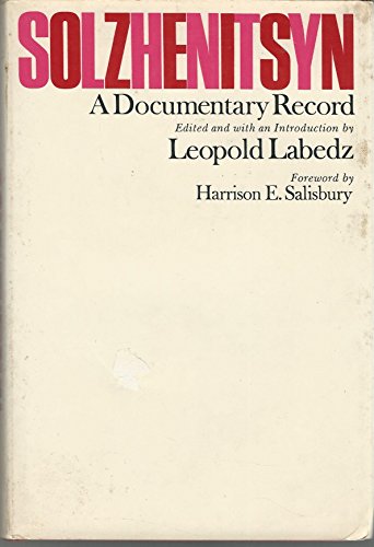 Imagen de archivo de Solzhenitsyn: A Documentary Record a la venta por Book House in Dinkytown, IOBA