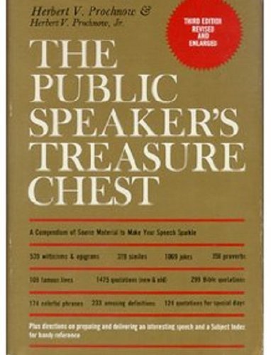 Stock image for The public speaker's treasure chest: A compendium of source material to make your speech sparkle for sale by Aaron Books