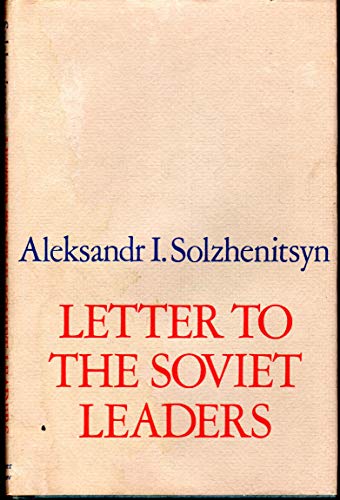 Beispielbild fr Letter to the Soviet Leaders zum Verkauf von Better World Books