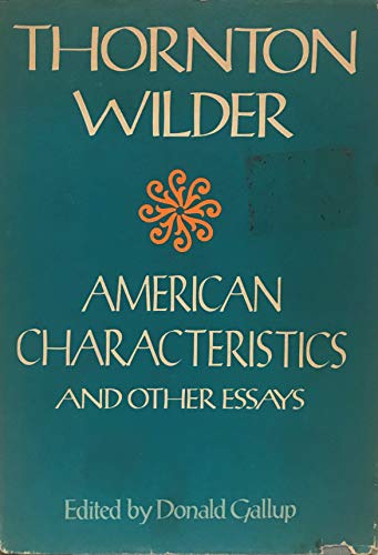 Beispielbild fr American Characteristics and Other Essays zum Verkauf von Better World Books