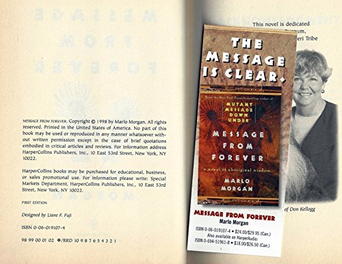 9780060191078: Message from Forever: A Novel of Aboriginal Wisdom