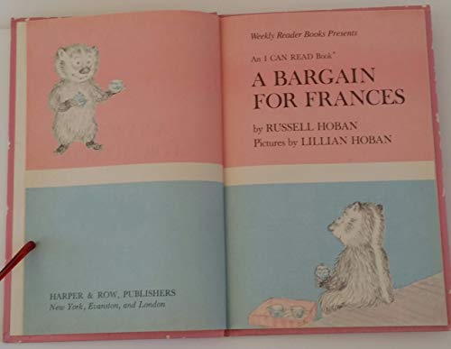 Stock image for A Bargain for Frances (I Can Read Book) for sale by Jenson Books Inc