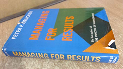 Imagen de archivo de Managing for Results: Economic Tasks and Risk-taking Decisions a la venta por Irish Booksellers