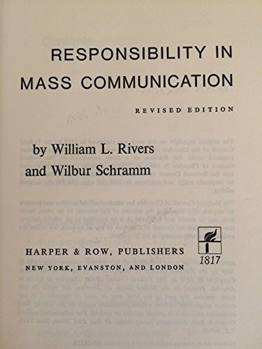 Stock image for Responsibility in Mass Communication for sale by Better World Books
