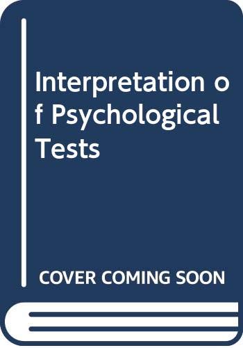 Interp Psychological Tests (9780060402297) by Allison, Joel