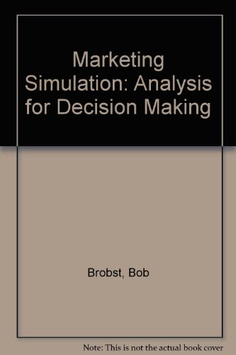 9780060406295: Marketing Simulation: Analysis for Decision Making