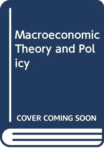 Beispielbild fr Macroeconomic Theory and Policy zum Verkauf von Wonder Book