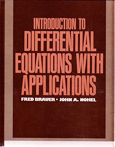 Introduction to Differential Equations With Applications