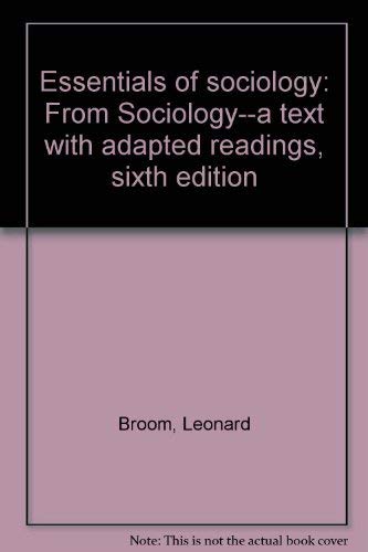 Beispielbild fr Essentials of sociology: From Sociology--a text with adapted readings, sixth edition zum Verkauf von Irish Booksellers