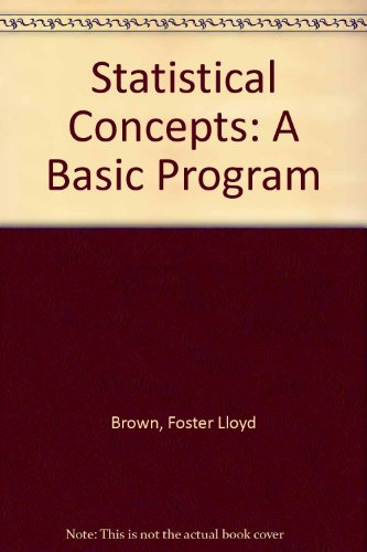 9780060409883: Statistical Concepts: A Basic Program