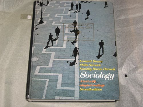 Beispielbild fr Sociology: A Text With Adapted Readings. zum Verkauf von Wonder Book